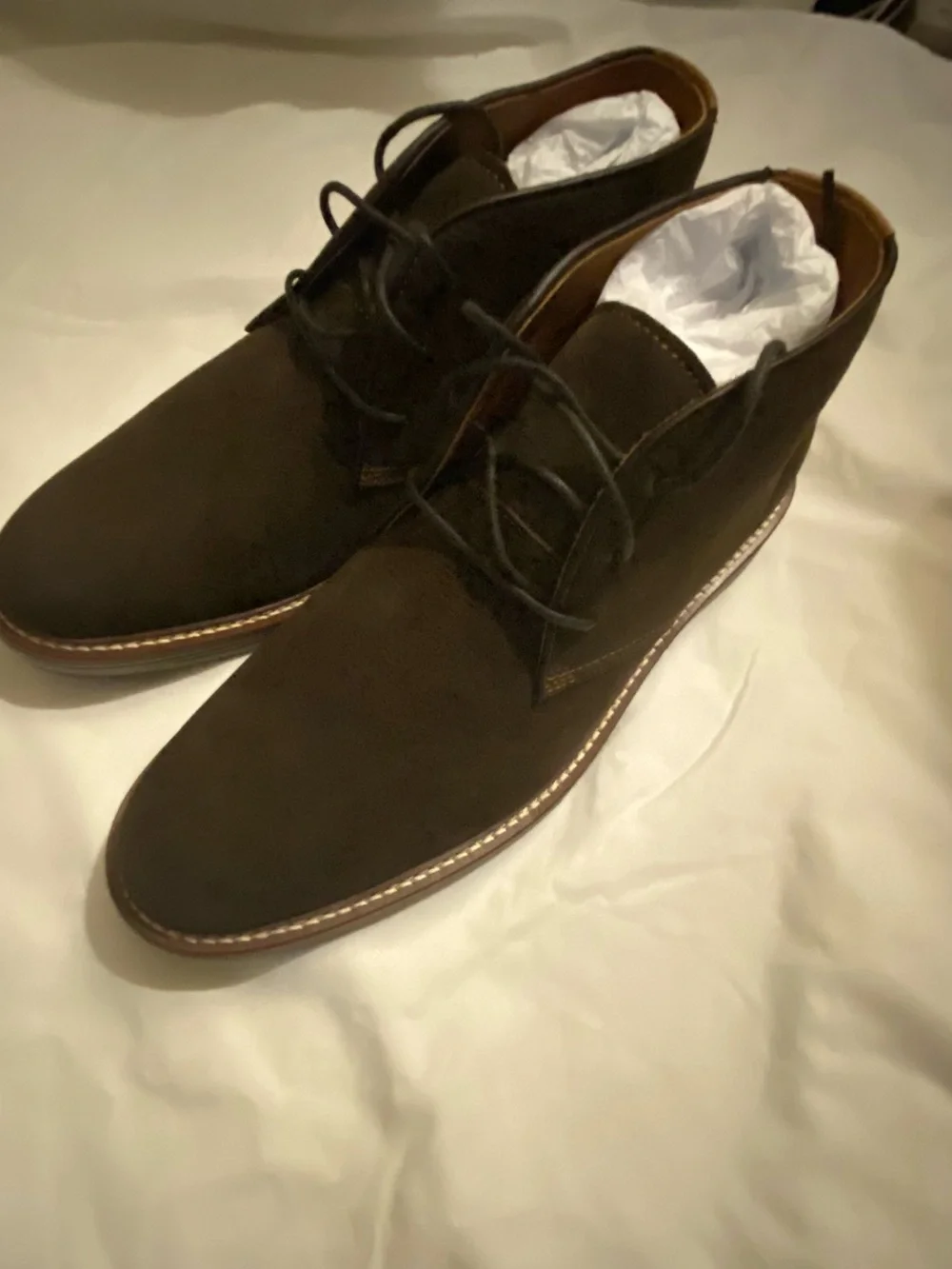 Men's Suede Chukka Boots in Dark Brown - Lace-Up Casual Dress